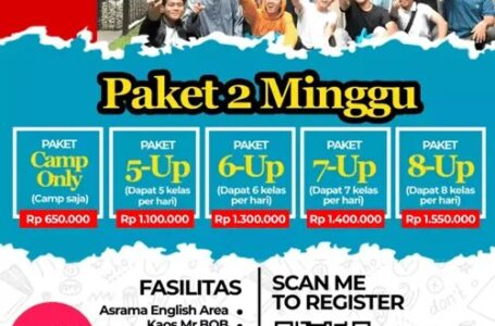 Paket Kursus 2 Minggu - Mr. BOB Kampung Inggris