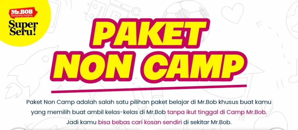 Paket Non Camp Mr Bob Kampung Inggris Pare