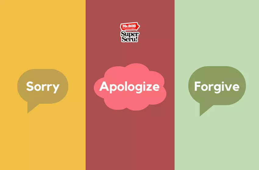 Perbedaan Sorry Apologize Forgive | Mr.BOB Kampung Inggris