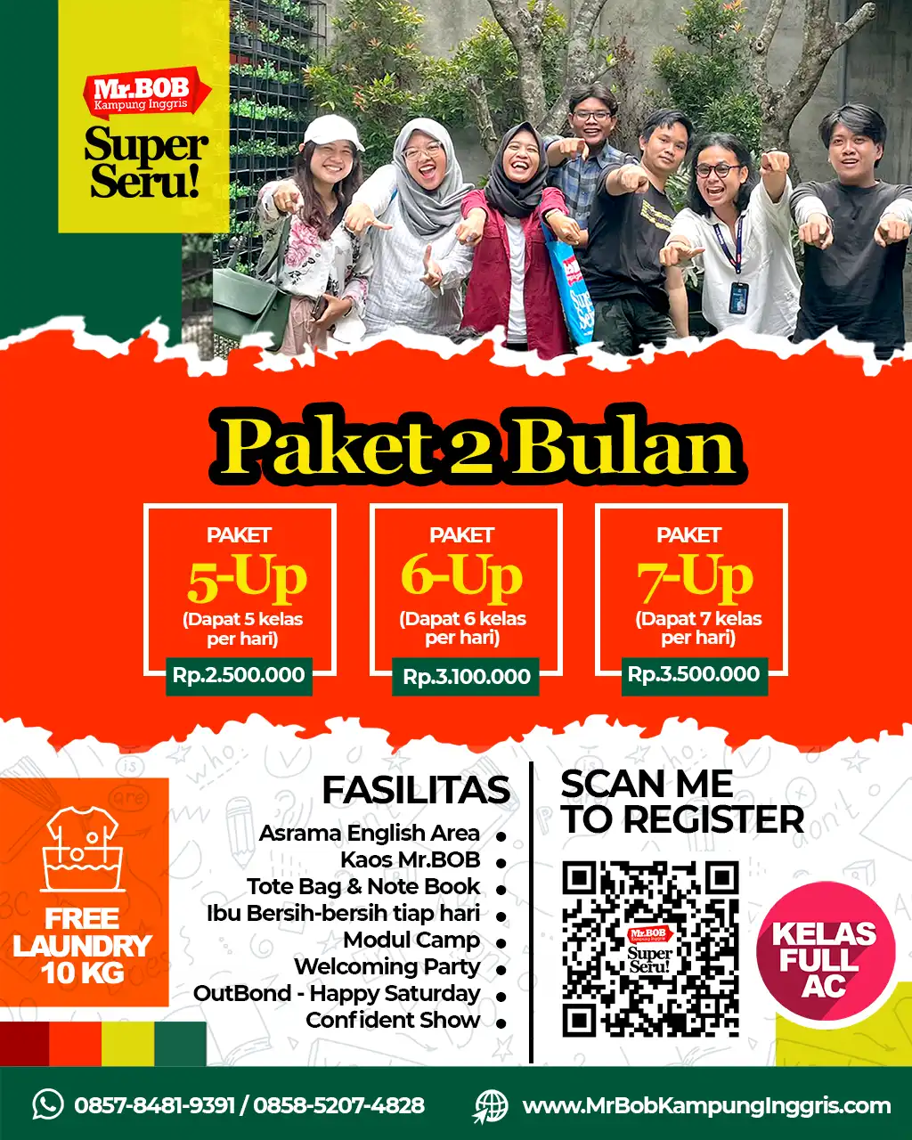 PAKET KURSUS 2 BULAN MR BOB KAMPUNG INGGRIS 2024