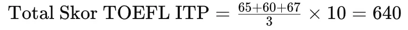 Menghitung skor toefl itp 3 - Mr.BOB Kampung Inggris