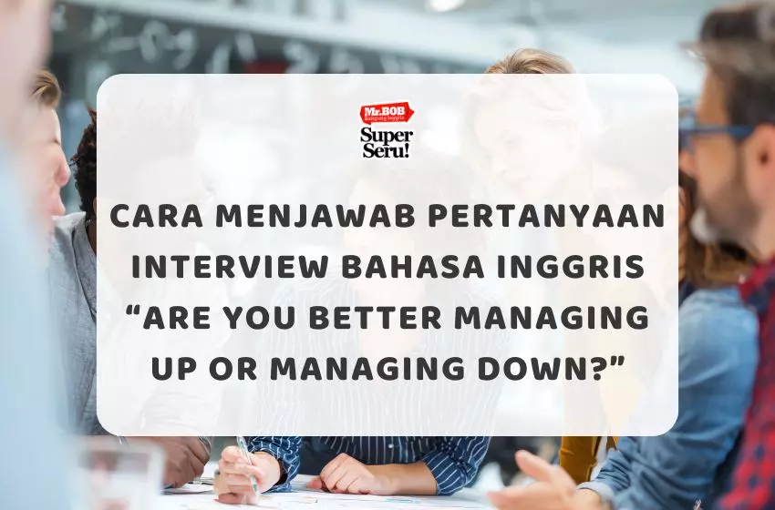 Cara Menjawab Pertanyaan Interview Bahasa Inggris “Are You Better Managing Up or Managing Down?”