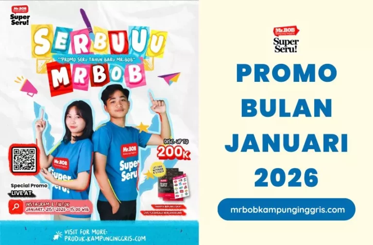 Promo Mr.BOB Kampung Inggris Januari 2026 - SERBU PROMO SUPER SERU